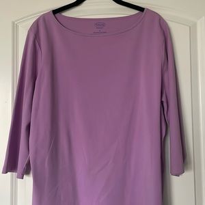 Talbots Lavender Cotton Blend Tee